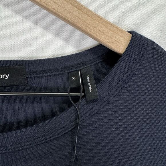 Theory Sweater Mens XL Navy White‎ Striped Pullover Soft Comfy Nautical NEW - Picture 12 of 16